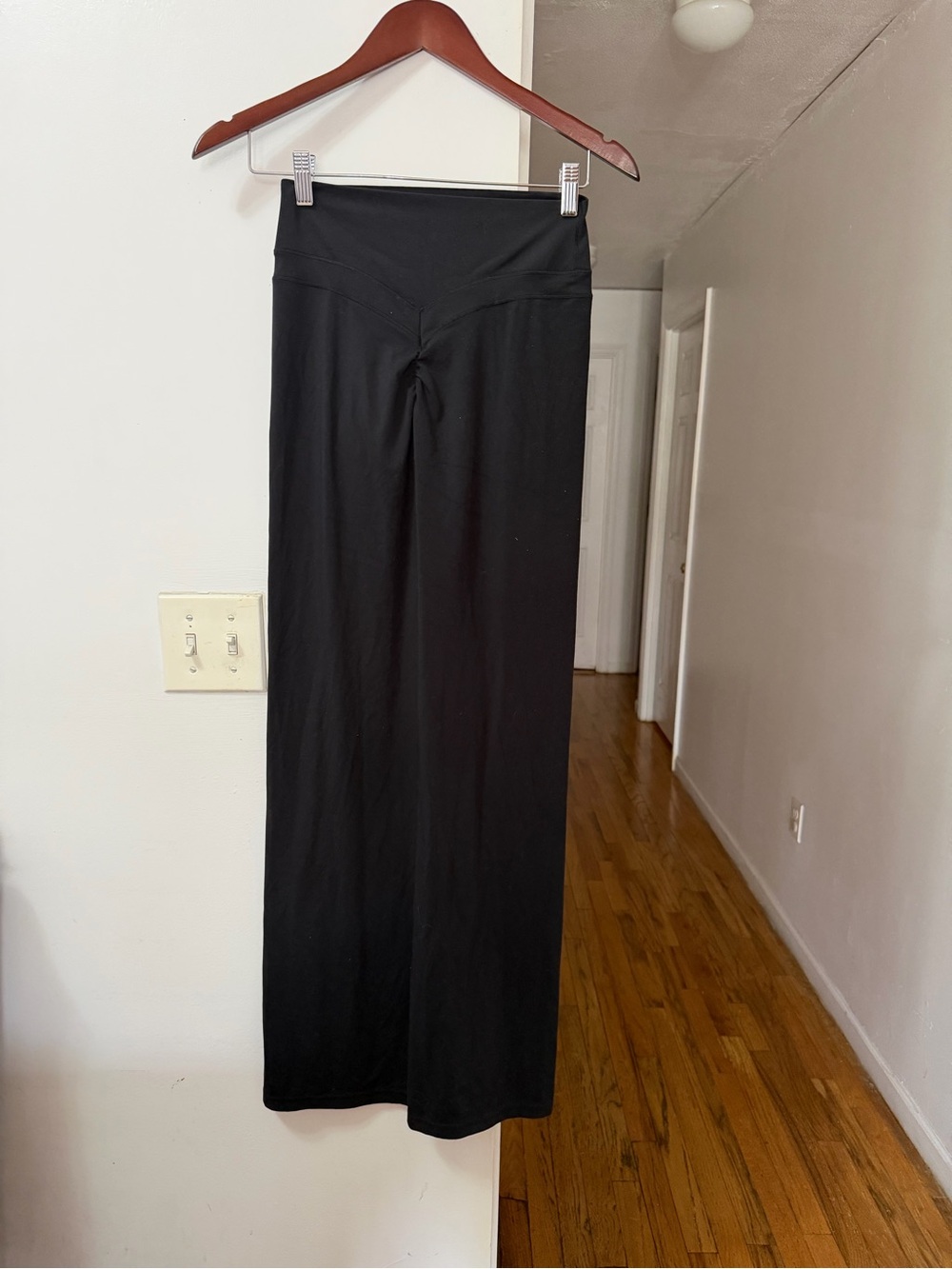 Gymshark Black High-Waist Wide-Leg Leggings